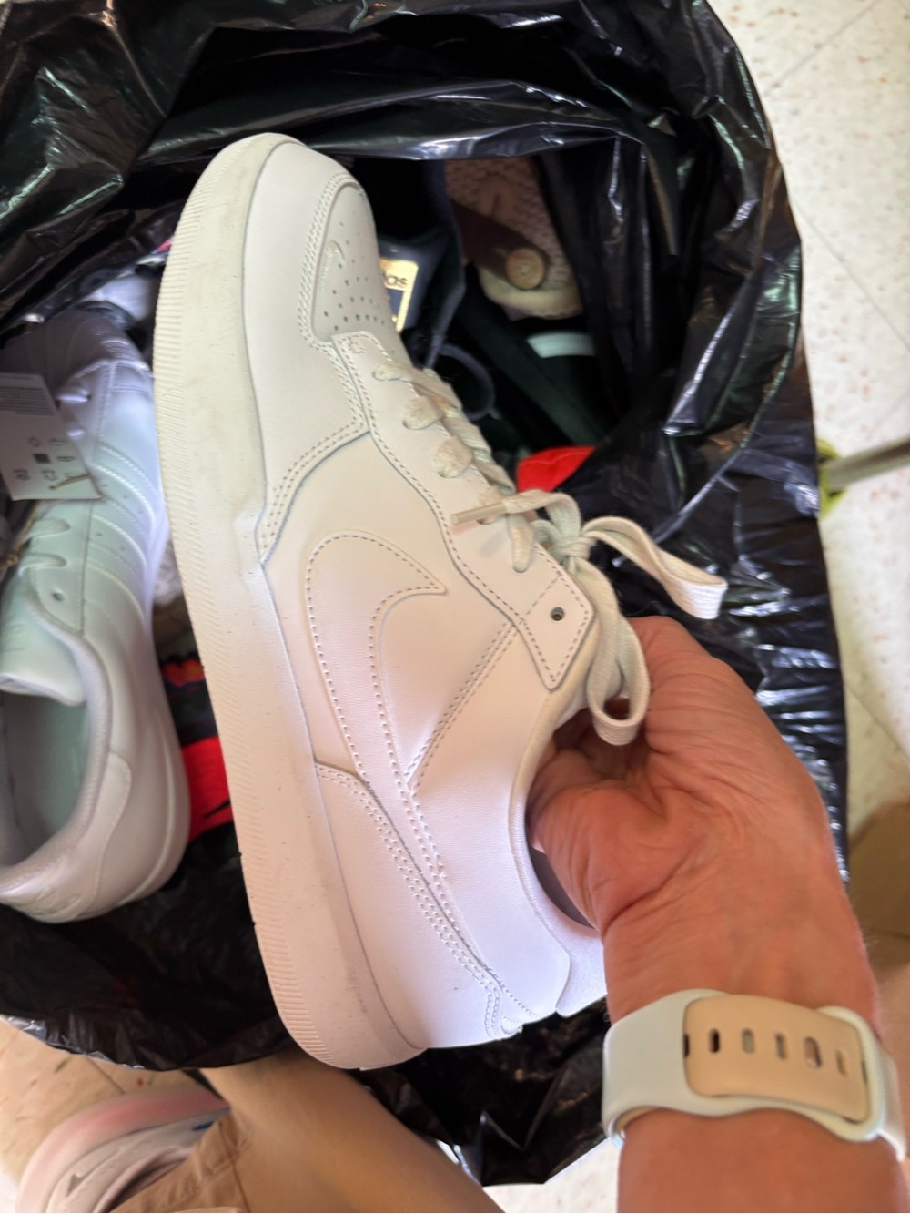 Nike White Low-Top Leather Sneakers